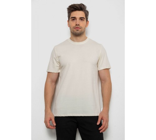 Футболка чоловіча однотонна, колір кремовий, 238R155