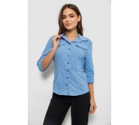 Рубашка женская однотонная, цвет джинс, 230R068-5