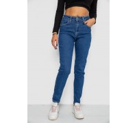 Джинсы женские стрейч Mom-fit, цвет синий, 244R1132