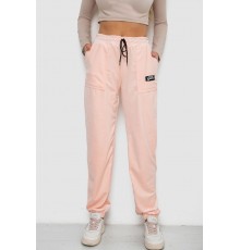 Штани жіночі велюрові, колір персиковий, 238R58473