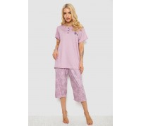 Піжама жіноча з принтом, колір бузковий, 243R6811