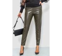 Лосини жіночі з екошкіри, колір хакі, 214R2031