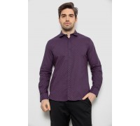 Рубашка мужская с принтом, цвет фиолетовый, 186R6917-9