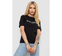 Футболка жіноча з принтом, колір чорний, 241R134
