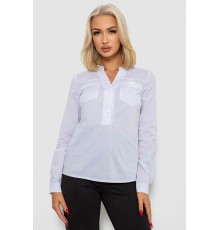 Блуза однотонна, колір білий, 230RP-96