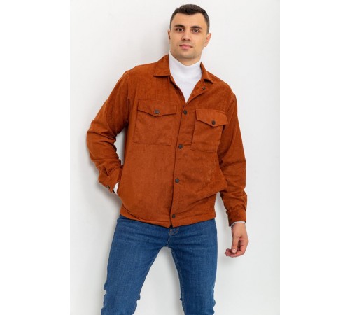 Вітровка чоловіча на кнопках, колір коричневий, 131R3022-1