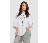 Футболка женская с принтом, цвет белый, 244R2012