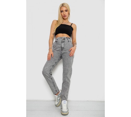 Джинси жіночі Mom-fit, колір сірий, 244R1640S20