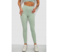 Лосины однотонные в рубчик, цвет фисташковый, 244R312-5