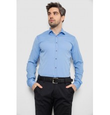 Сорочка чоловіча однотонна з принтом, колір блакитний, 186R6918-4