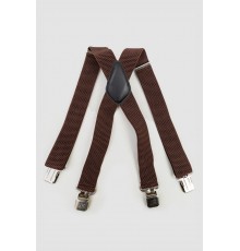 Підтяжки чоловічі 196R40Y14, колір коричневий, 196R40Y14-1