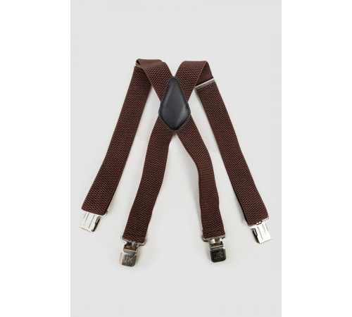 Підтяжки чоловічі 196R40Y14, колір коричневий, 196R40Y14-1