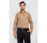 Сорочка чоловіча однотонна, колір бежевий, 186R2066