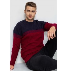 Светр чоловічий, колір синьо-бордовий, 161R883
