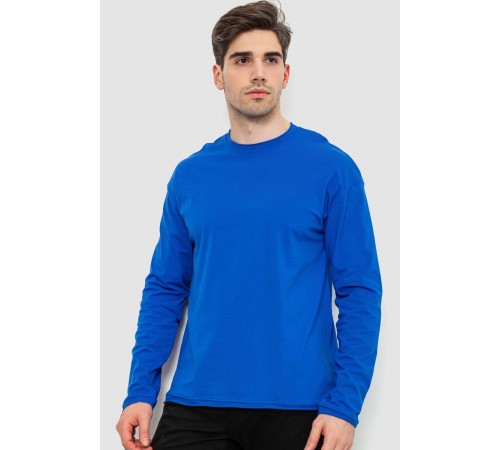 Чоловічий лонгслів однотонний, колір електрик, 102R3308