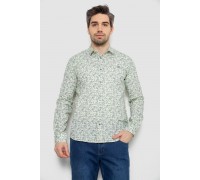 Рубашка мужская однотонная с принтом, цвет желтый, 186R2115