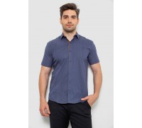 Сорочка чоловіча з принтом, колір джинс, 214R7129