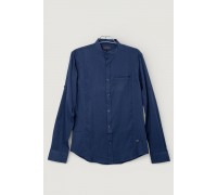 Сорочка чоловіча однотонна, колір синій, 186R6919