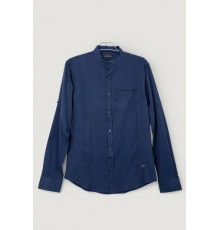 Сорочка чоловіча однотонна, колір синій, 186R6919