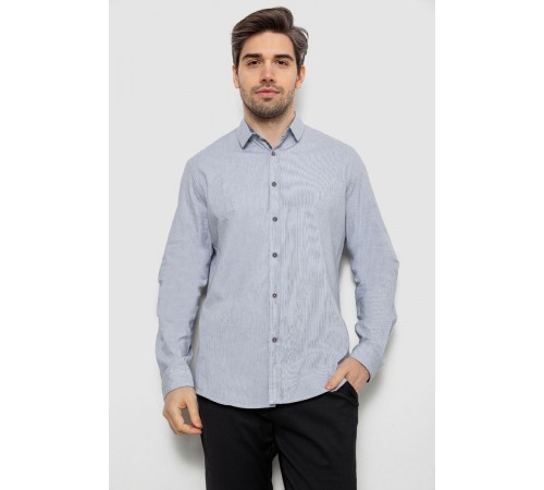Сорочка чоловіча в смужку, колір сірий, 186R6918-7