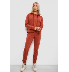 Спортивний костюм жіночий двонитка, колір теракотовий, 214R1419-002