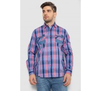 Сорочка чоловіча в клітинку, колір блакитний, 214R0746