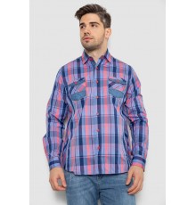 Сорочка чоловіча в клітинку, колір блакитний, 214R0746
