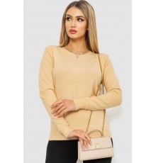 Кофта жіноча однотонна повсякденна, колір бежевий, 244R2033