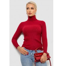 Гольф жіночий однотонний, колір бордовий, 204R181