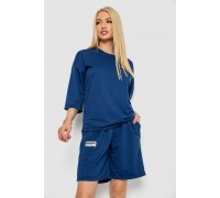 Костюм женский однотонный, цвет синий, 238R116-1