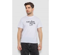 Футболка чоловіча з принтом, колір білий, 241R1905