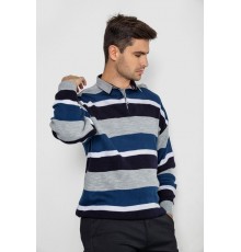 Светр-обманка чоловічий, колір сіро-синій, 161R901-2