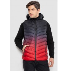 Жилетка чоловіча демісезонна, колір чорно-червоний, 244RC888