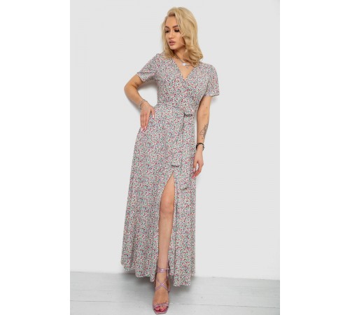 Сарафан із квітковим принтом на запах, колір різноколір, 241R185