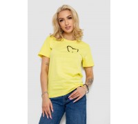 Футболка жіноча з принтом, колір жовтий, 238R557