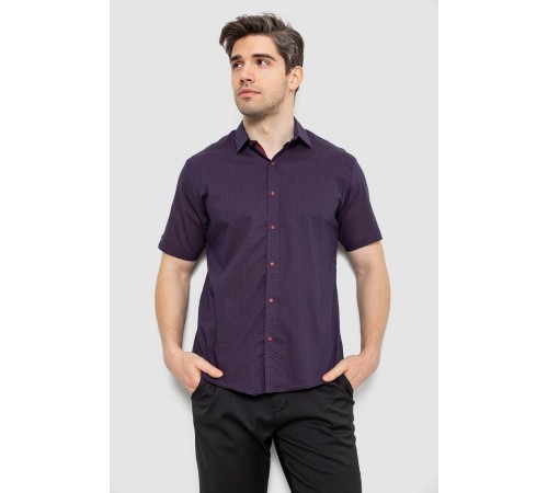 Сорочка чоловіча з принтом, колір синій, 186R7350