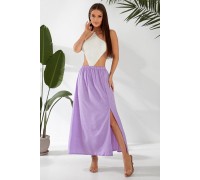 Спідниця софт із принтом, колір бузковий, 257R11-2