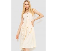 Сарафан повседневный однотонный, цвет светло-бежевый, 102R333