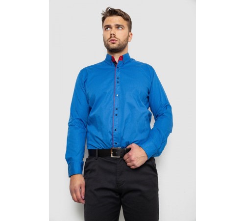 Рубашка мужская с принтом, цвет синий, 214R3092