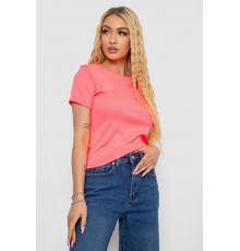 Футболка жіноча в рубчик, колір рожевий, 238R123-2