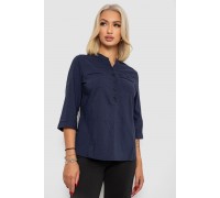 Блуза однотонная, цвет синий, 230R97