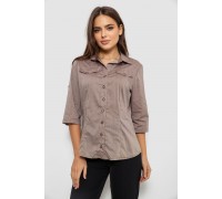 Рубашка женская однотонная, цвет мокко, 230R068-5