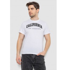 Футболка чоловіча з принтом, колір білий, 241R1908