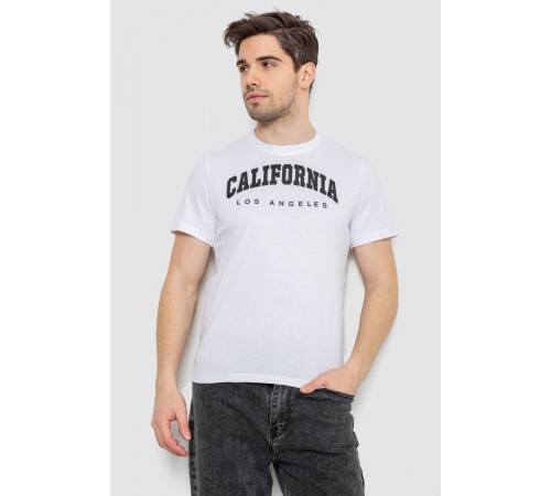 Футболка чоловіча з принтом, колір білий, 241R1908