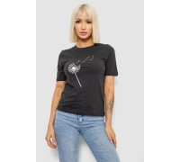 Футболка женская с принтом, цвет грифельный, 241R124