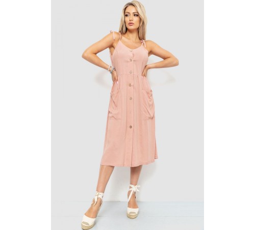 Сарафан повсякденний однотонний, колір пудровий, 102R333