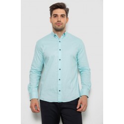 Рубашка мужская однотонная, цвет голубой, 214R7076