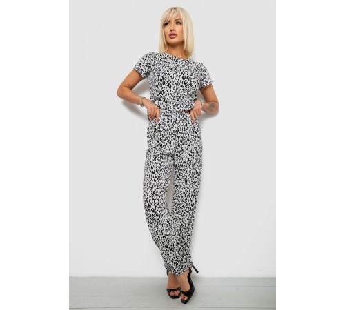 Костюм женский повседневный с принтом, цвет молочный, 257R815-2