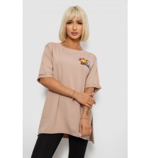 Футболка жіноча з принтом, колір бежевий, 244R1031-5