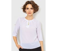 Блуза однотонная, цвет белый, 230R1121-1